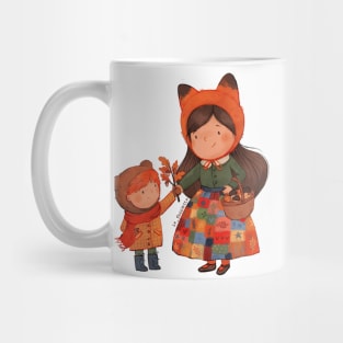 Autumn Patchwork girl Mug